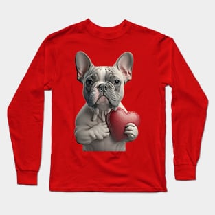 French Bulldog Valentine's Day Long Sleeve T-Shirt